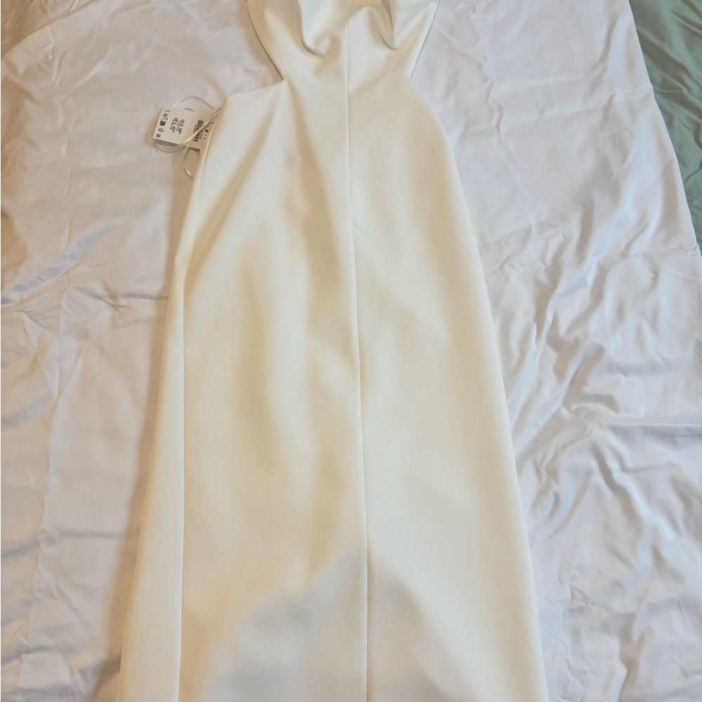 Zara Strapless Cream Dress